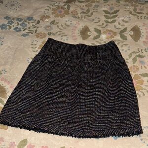 Elegant Black Striped Skirt